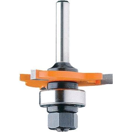 Cmt 3-Wing Slot Cutter with Bearing and Arbor, 5/32-Inch Cutting Length and 1/4-Inch Shank 822.340.11A
